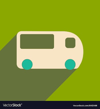 Flat with shadow icon and mobile applacation bus vector image