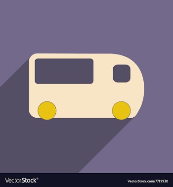 Flat with shadow icon and mobile applacation bus vector image