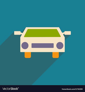 Flat with shadow icon and mobile applacation car vector image