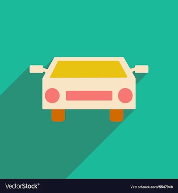 Flat with shadow icon and mobile applacation car vector image