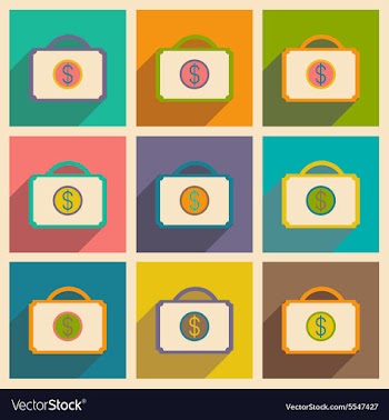 Flat with shadow icon and mobile applacation case vector image