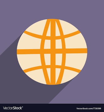 Flat with shadow icon and mobile applacation earth vector image