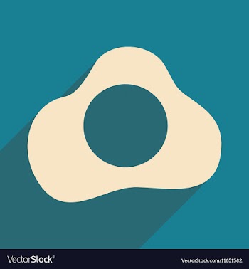 Flat with shadow icon and mobile applacation egg vector image