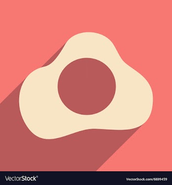 Flat with shadow icon and mobile applacation egg vector image