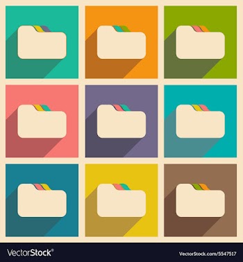 Flat with shadow icon and mobile applacation file vector image