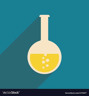 Flat with shadow icon and mobile applacation flask vector image