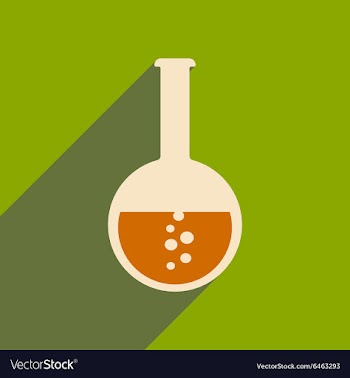 Flat with shadow icon and mobile applacation flask vector image