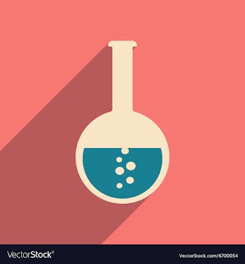 Flat with shadow icon and mobile applacation flask vector image