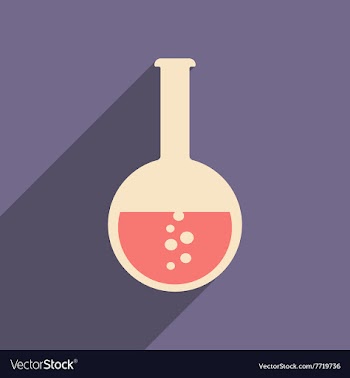 Flat with shadow icon and mobile applacation flask vector image