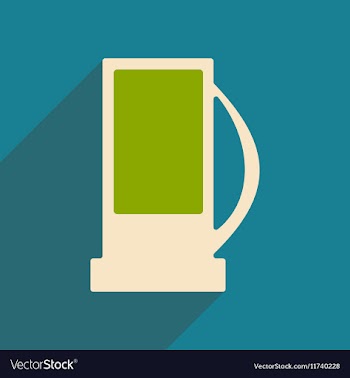 Flat with shadow icon and mobile applacation gas vector image