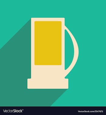 Flat with shadow icon and mobile applacation gas vector image