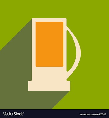 Flat with shadow icon and mobile applacation gas vector image