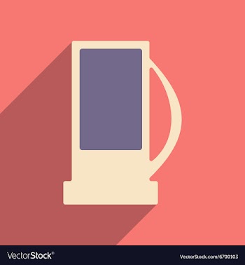 Flat with shadow icon and mobile applacation gas vector image