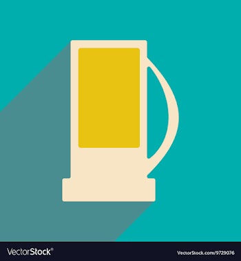 Flat with shadow icon and mobile applacation gas vector image