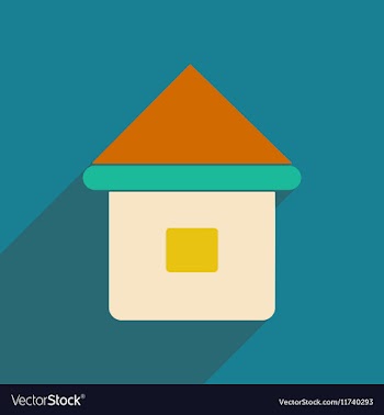 Flat with shadow icon and mobile applacation house vector image