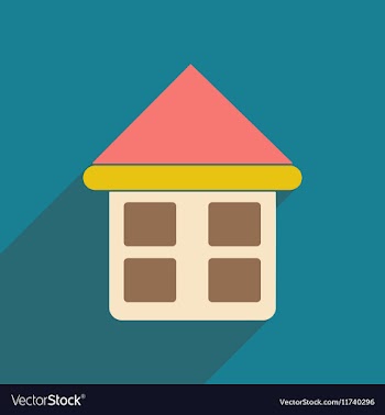Flat with shadow icon and mobile applacation house vector image