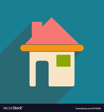 Flat with shadow icon and mobile applacation house vector image
