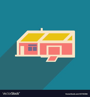 Flat with shadow icon and mobile applacation house vector image