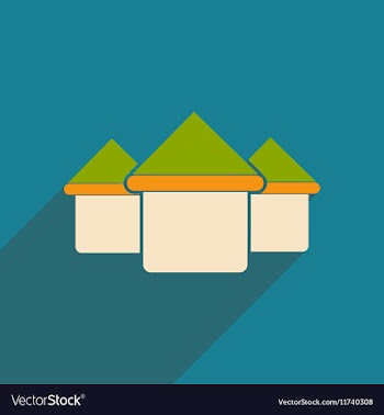 Flat with shadow icon and mobile applacation house vector image