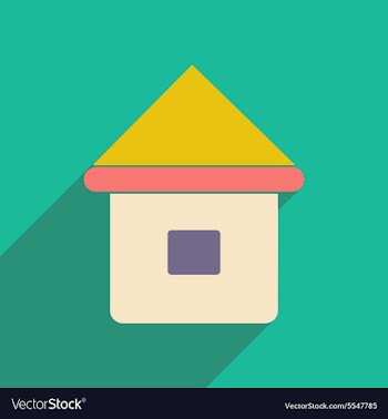 Flat with shadow icon and mobile applacation house vector image