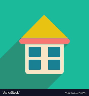 Flat with shadow icon and mobile applacation house vector image