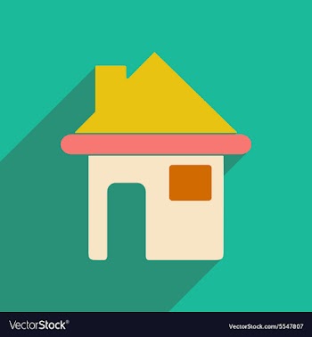 Flat with shadow icon and mobile applacation house vector image