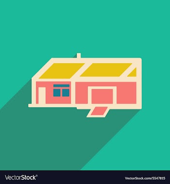 Flat with shadow icon and mobile applacation house vector image