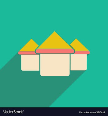 Flat with shadow icon and mobile applacation house vector image