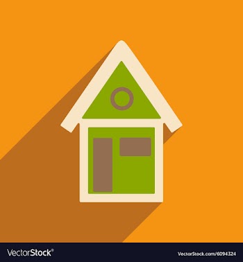 Flat with shadow icon and mobile applacation house vector image