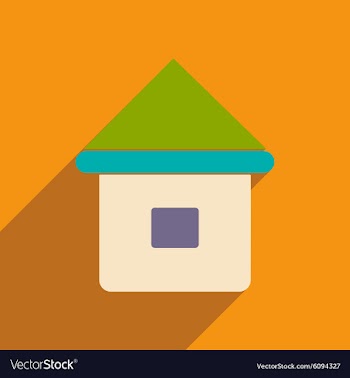 Flat with shadow icon and mobile applacation house vector image