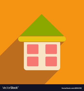 Flat with shadow icon and mobile applacation house vector image