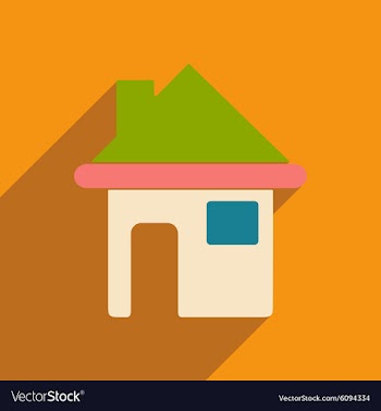 Flat with shadow icon and mobile applacation house vector image