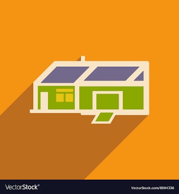 Flat with shadow icon and mobile applacation house vector image