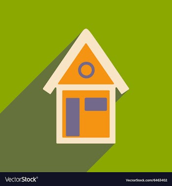 Flat with shadow icon and mobile applacation house vector image