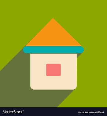 Flat with shadow icon and mobile applacation house vector image