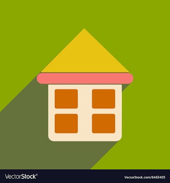 Flat with shadow icon and mobile applacation house vector image