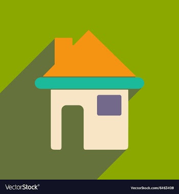 Flat with shadow icon and mobile applacation house vector image