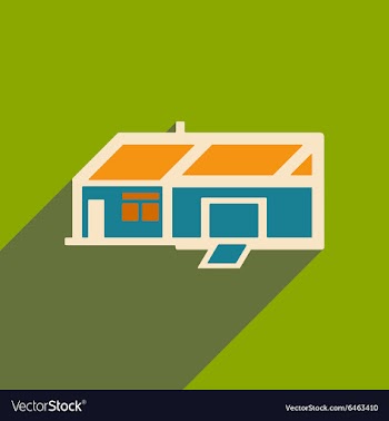 Flat with shadow icon and mobile applacation house vector image