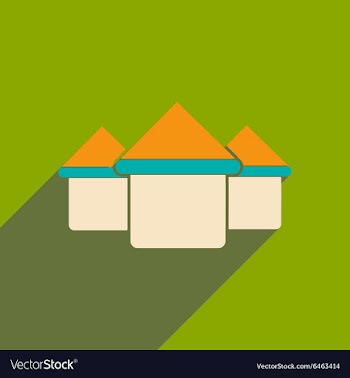 Flat with shadow icon and mobile applacation house vector image