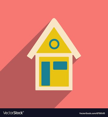 Flat with shadow icon and mobile applacation house vector image