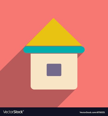Flat with shadow icon and mobile applacation house vector image