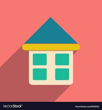Flat with shadow icon and mobile applacation house vector image