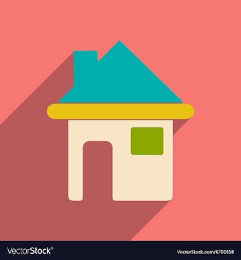Flat with shadow icon and mobile applacation house vector image