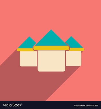 Flat with shadow icon and mobile applacation house vector image