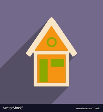 Flat with shadow icon and mobile applacation house vector image