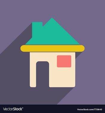 Flat with shadow icon and mobile applacation house vector image