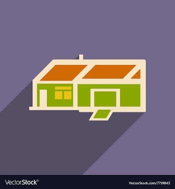 Flat with shadow icon and mobile applacation house vector image