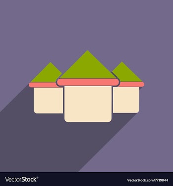 Flat with shadow icon and mobile applacation house vector image