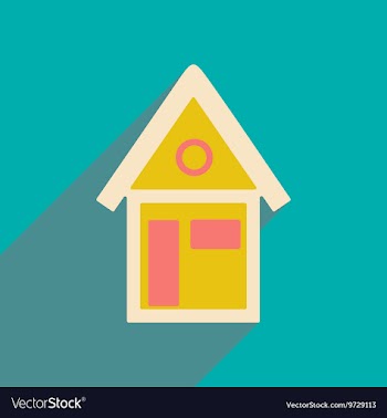 Flat with shadow icon and mobile applacation house vector image