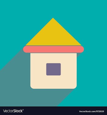Flat with shadow icon and mobile applacation house vector image